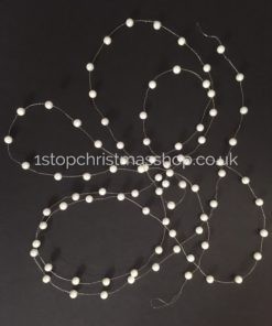 Iridescent White Pearl Bead Garland - IWPBG-8