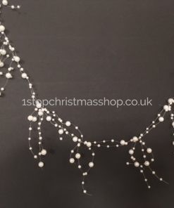Pearlised White Bead Garland - PBG-2M-PW