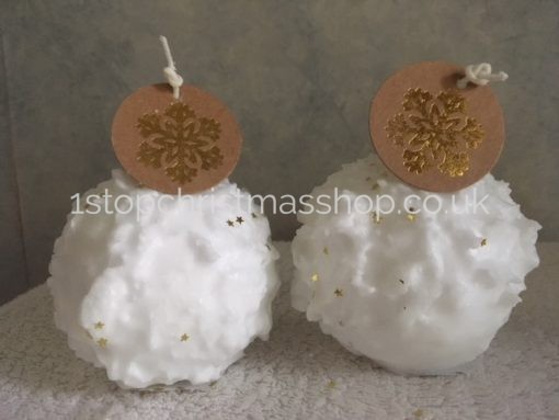 Snowball Candles - With Gold Star Sprinkles - SBC001-G