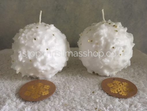 Snowball Candles - With Gold Star Sprinkles - SBC001-G - Image 3
