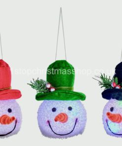 Multi-Coloured LED Snowman Head - Multi-Buy - LB183191-4