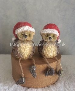 Santa Owl - Shelf Sitters - 65523-A+B