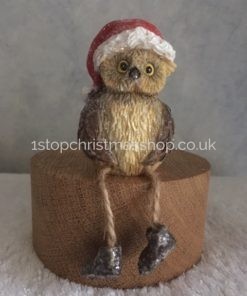 Santa Owl Shelf Sitter - 65523-B