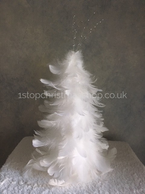 White Feather Christmas Tree