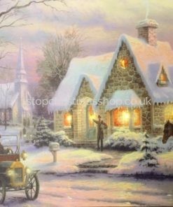 A Snowy Arrival Home – LED Canvas – LB151092-3