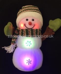 Snowman - Colour Changing & Red LED's - LB121577-Green