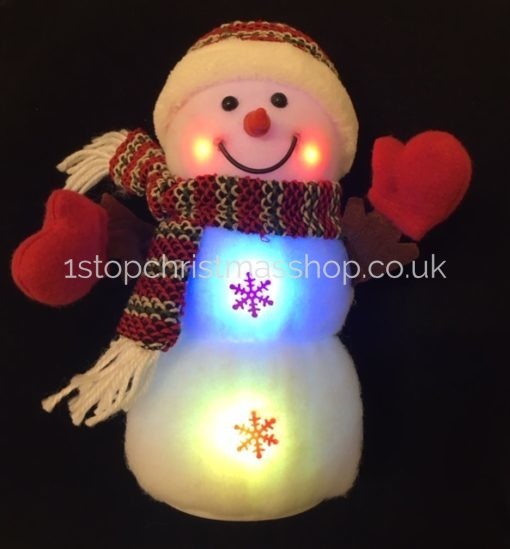 Snowman - Colour Changing & Red LED's - LB121577-Red
