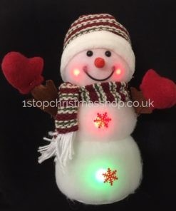 Snowman – Colour Changing & Red LED’s – LB121577-Claret