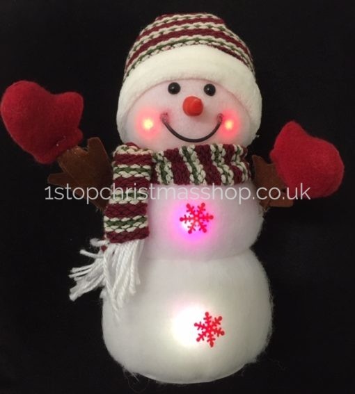 Snowman – Colour Changing & Red LED’s – LB121577-Claret - Image 3