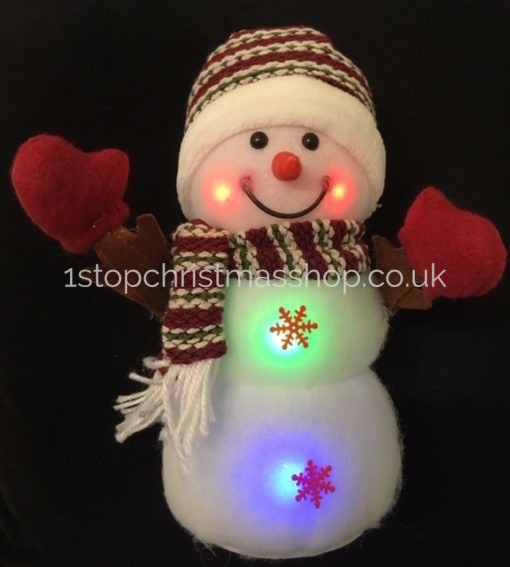 Snowman – Colour Changing & Red LED’s – LB121577-Claret - Image 4