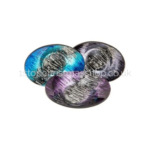 Agate Collection - Three Mini Oval Glass Bowls - 275350