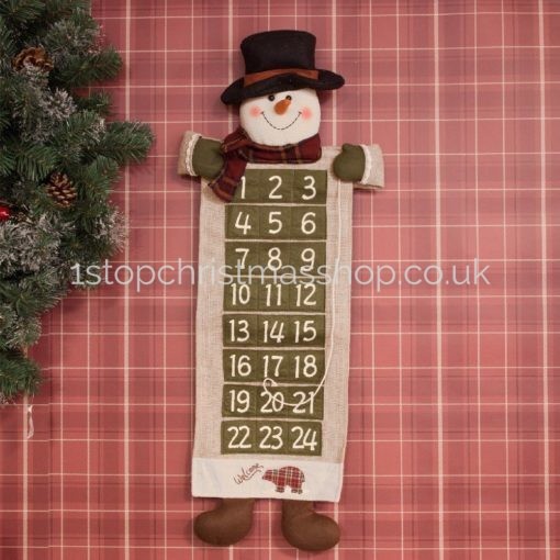 Snowman - Fabric Wall-Hanging Advent Calendar - XM4396