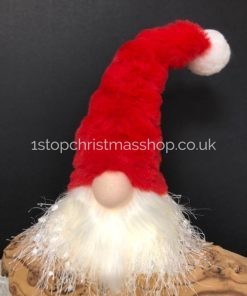 Light-Up Sitting Plush Nordic Santa Gonk Scandi Christmas Decoration -Glo-Kert - Red
