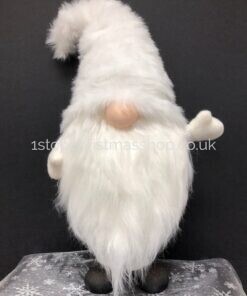 Standing Plush Nordic Santa Gonk Scandi Christmas Decoration 53cm Albert - White