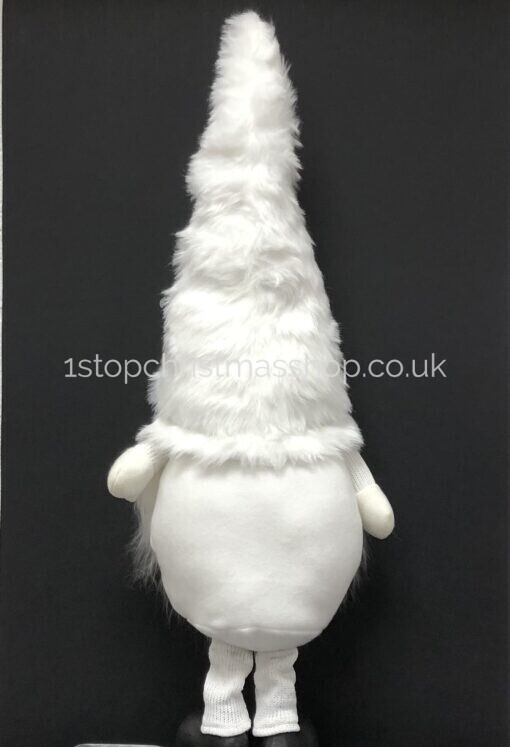 Standing Plush Nordic Santa Gonk Scandi Christmas Decoration 65cm Englebert - White - Image 6