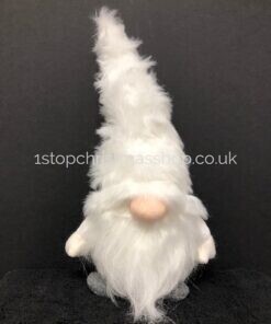 Sitting Plush Nordic Santa Gonk Scandi Christmas Decoration 35cm Gonkert - White
